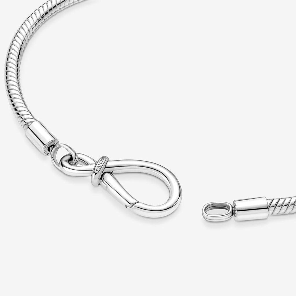 PANDORA  Pandora Moments Infinity Knot Snake Chain Bracelet