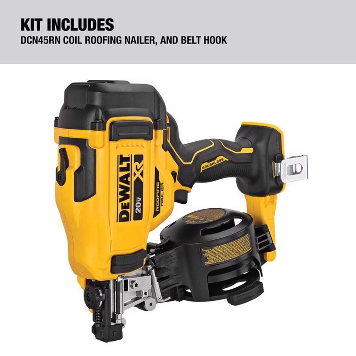 DW 20V Max Cordless 15 deg Roofing Nailer 20 V