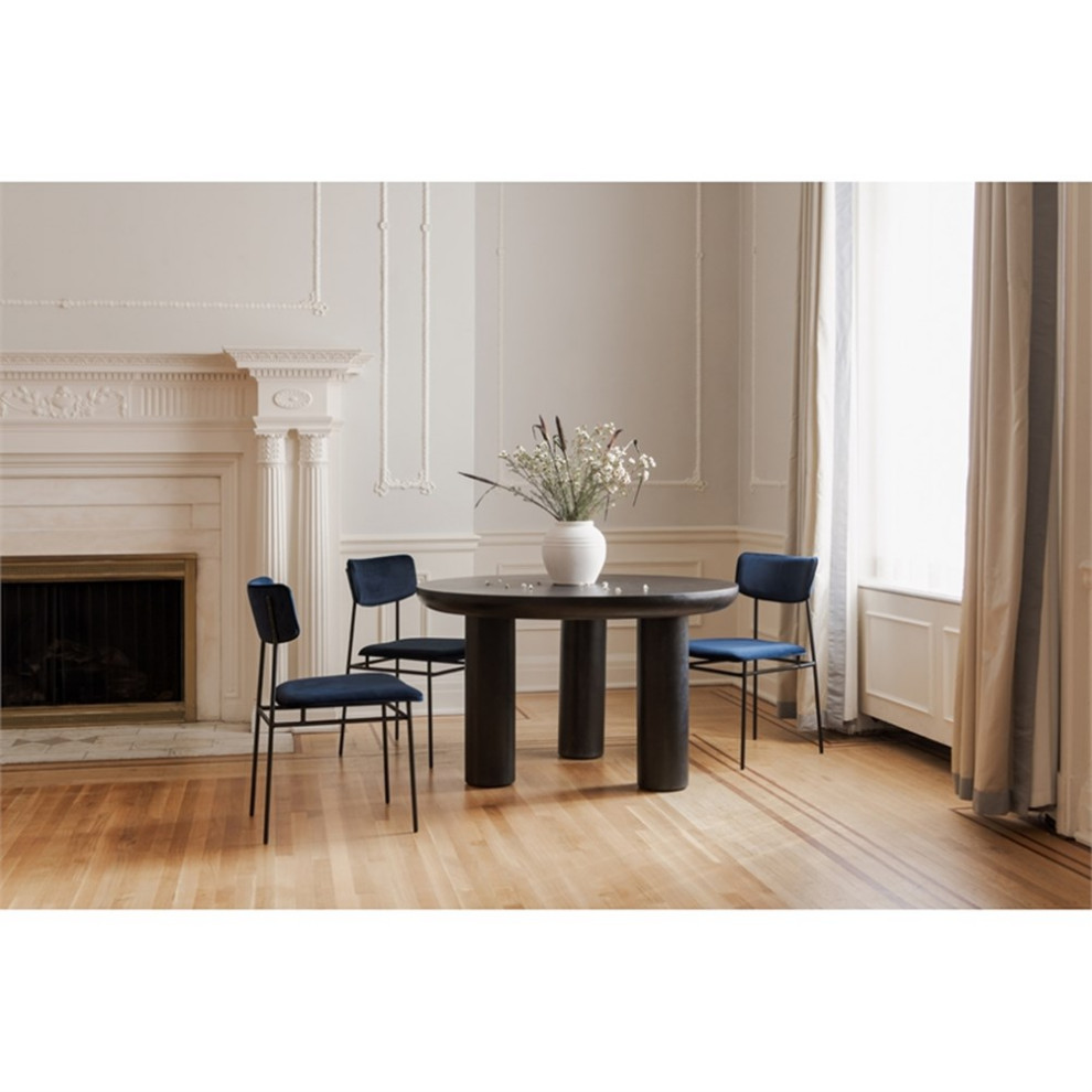 Sailor Dining Chair Blue   Set Of Two   Midcentury   Dining Chairs   by Homesquare  Houzz