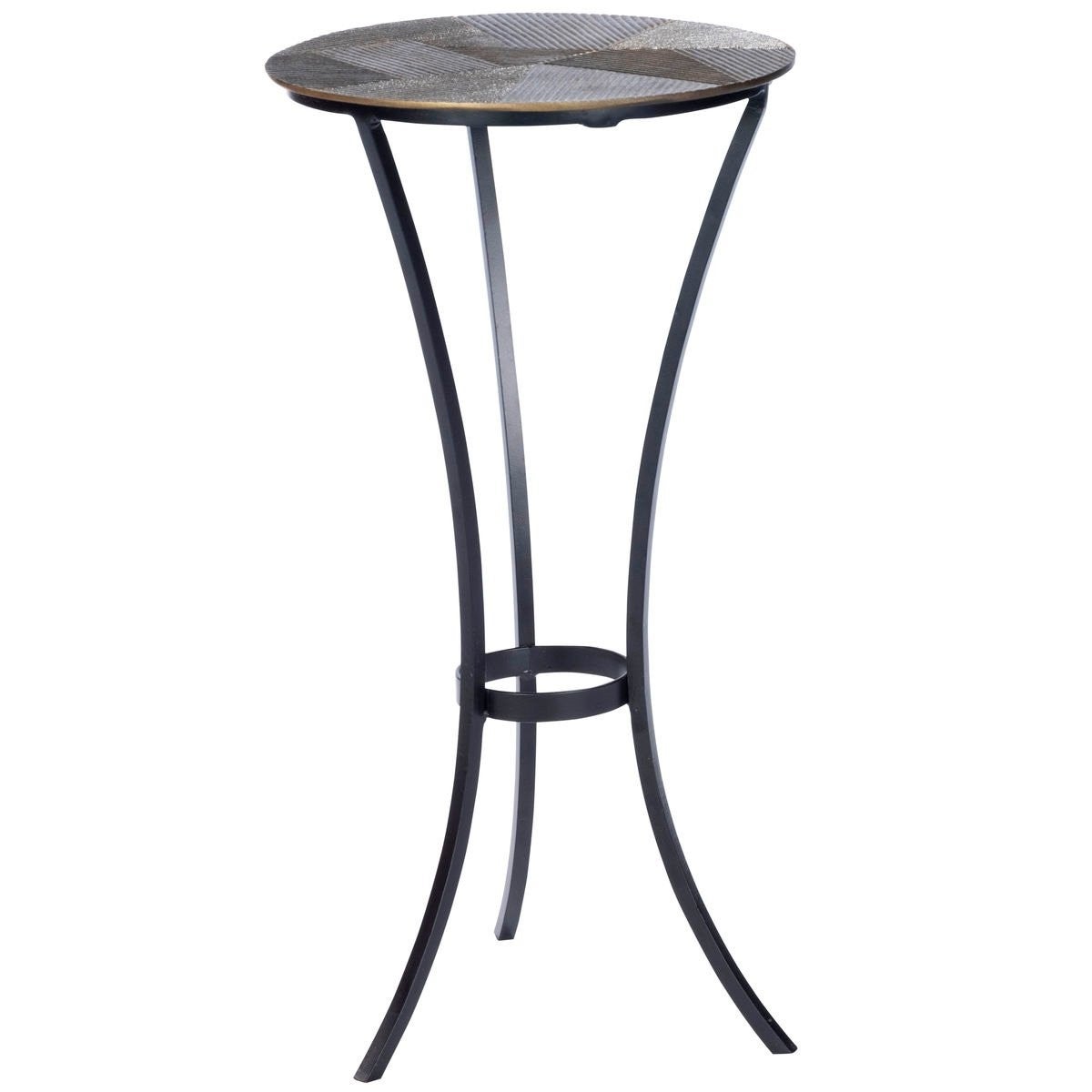 Offex Gaston Metal Modern Round Decorative End Table - 13