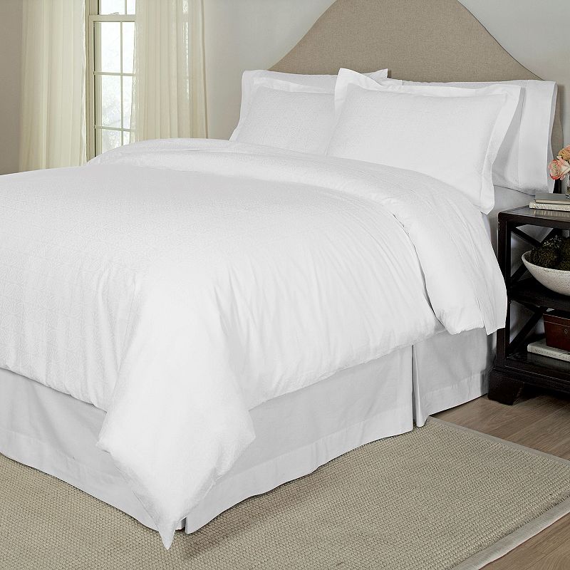 Pointehaven 300-Thread Count Printed Duvet Cover Set