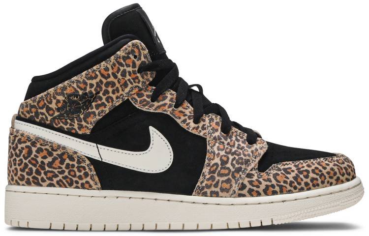 Air Jordan 1 Mid SE GS 'Leopard' BQ6931-021