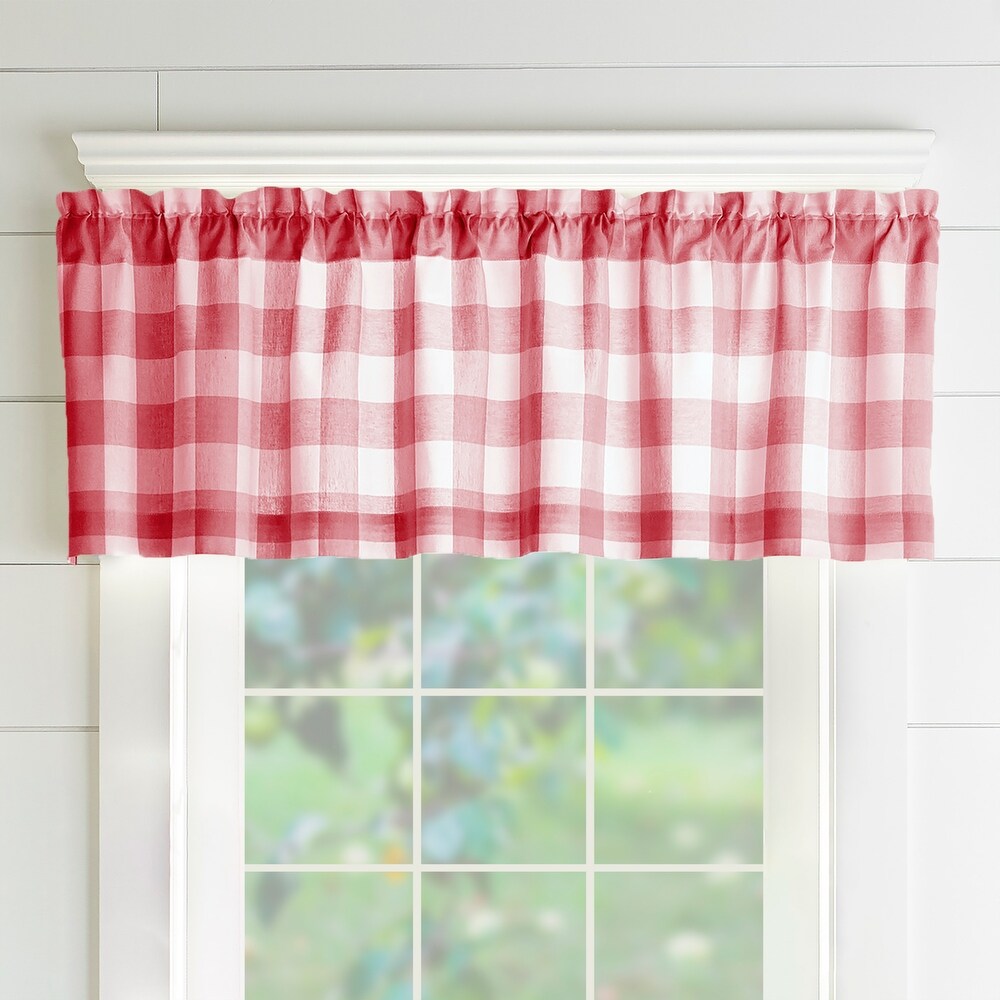 The Gray Barn Emily Gulch Buffalo Check Kitchen Curtain Valance   60\