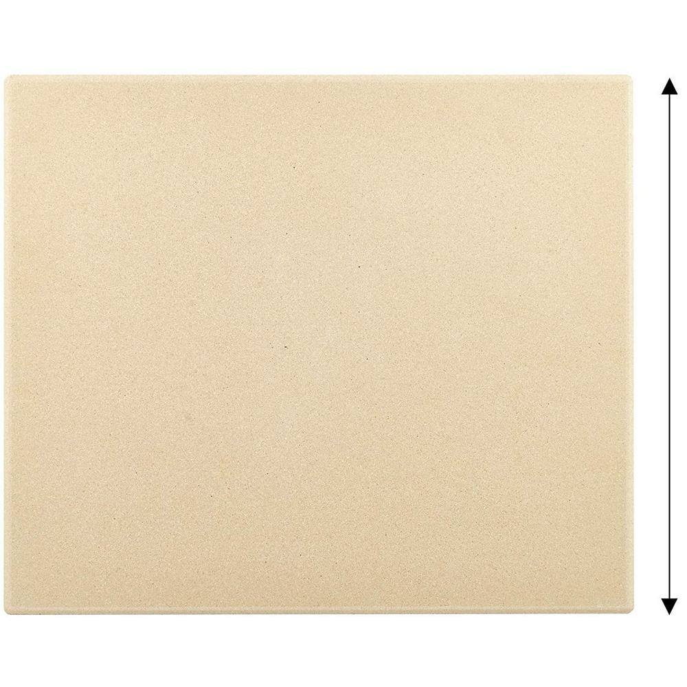 Cook N Home 16 in. x 14 in. x 58 in. Cream Rectangular Thick Pizza Grilling Baking Stone 02663