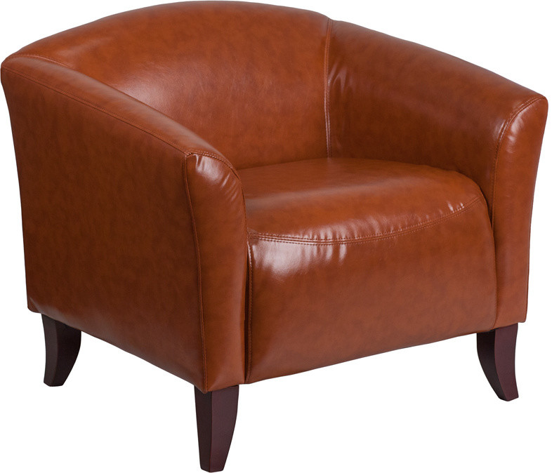 Hercules Imperial Series Cognac Leather Chair   Contemporary   Armchairs And Accent Chairs   by Pot Racks Plus  Houzz