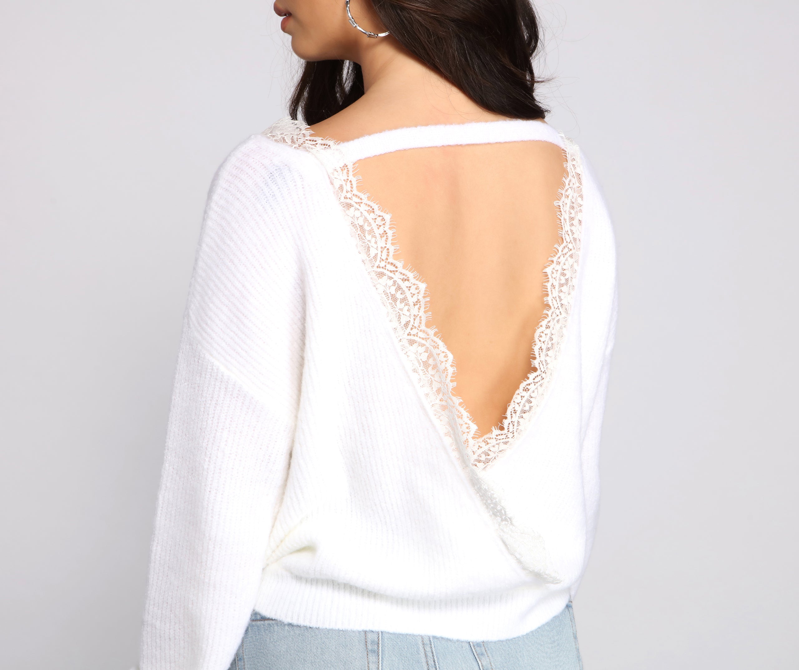 Keeping Knit Chic In Lace Sweater