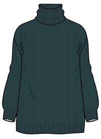 Snug Recycled Polo Neck Knitted Jumper - Mediterranean