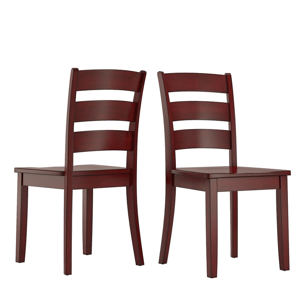 Wilmington II Round Pedestal Base Antique Berry Red 5 Piece Dining Set by iNSPIRE Q Classic