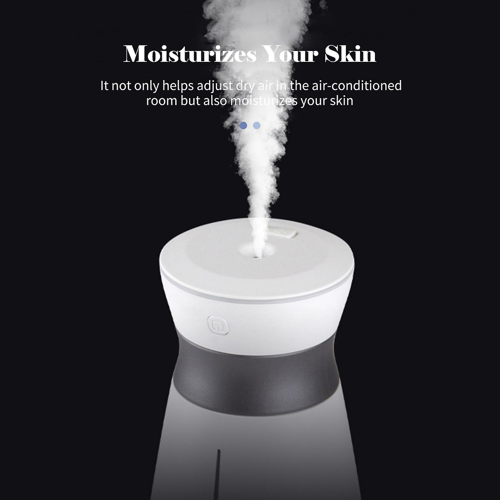 White 800ml Personal Colorful Mist Humidifier Portable Usb Humidifier With 2 Mist and Light Modes Quiet Cool Air Humidifier For Desktop Home Office Bedr