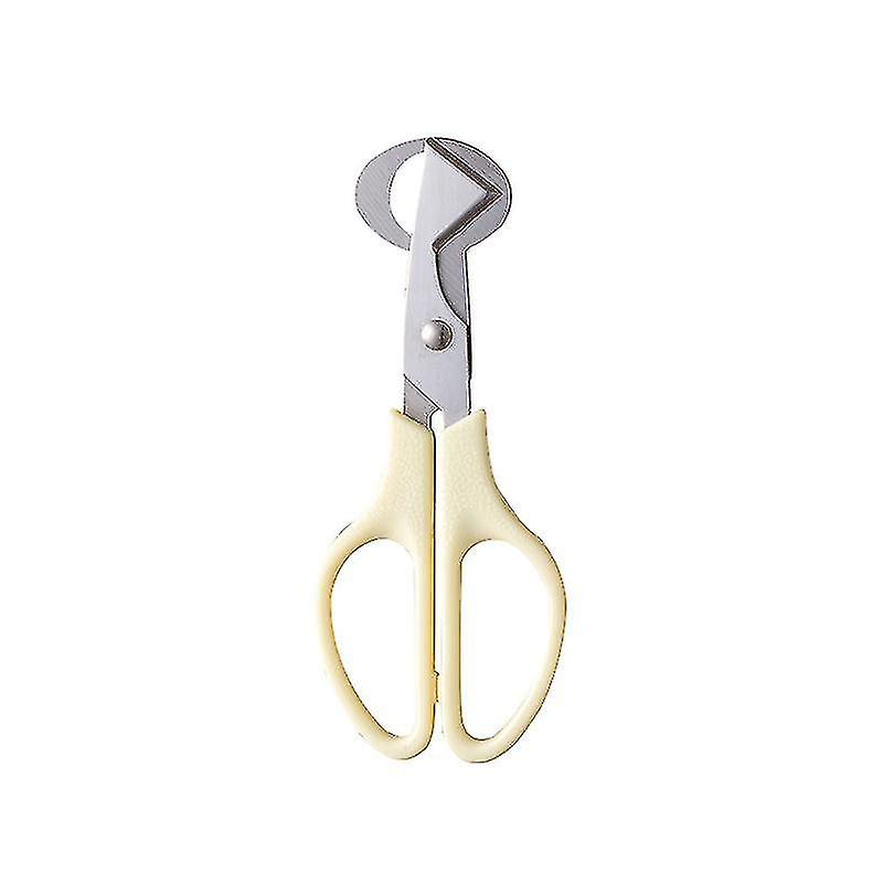 Stainless Steel Quail Egg Cutter Bird Egg Scissors Tool (beige) 2 Pieces