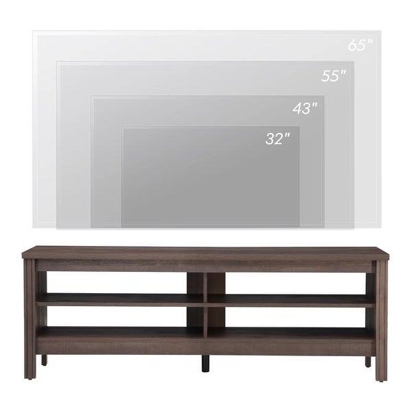 TV Stand for 65 inch TV， Wood Entertainment Center Console Table， 60''