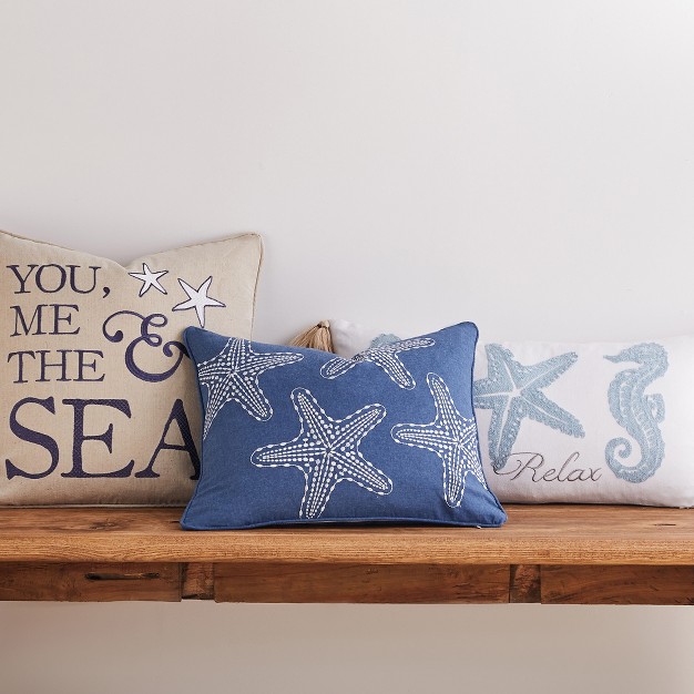 Blue Bay Seahorse Relax Decorative Pillow Levtex Home