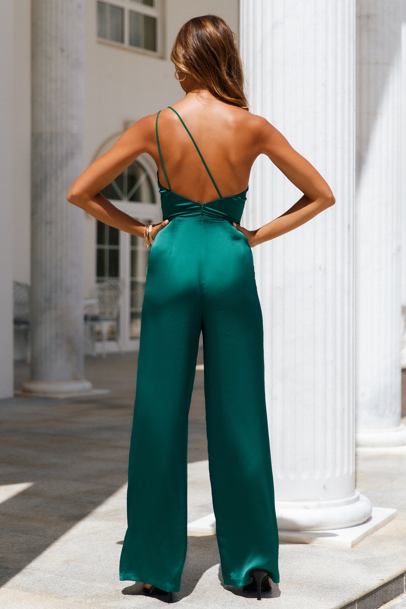 HELLO MOLLY Dance All Night Romper Green