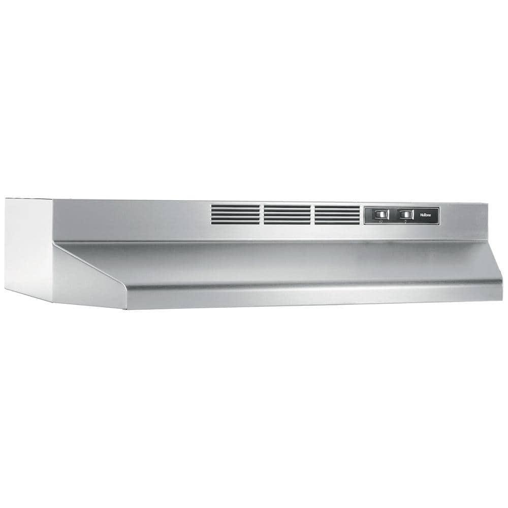 BroanNuTone RL6200 Series 30 in Ductless Under Cabinet Range Hood with Light in Stainless Steel