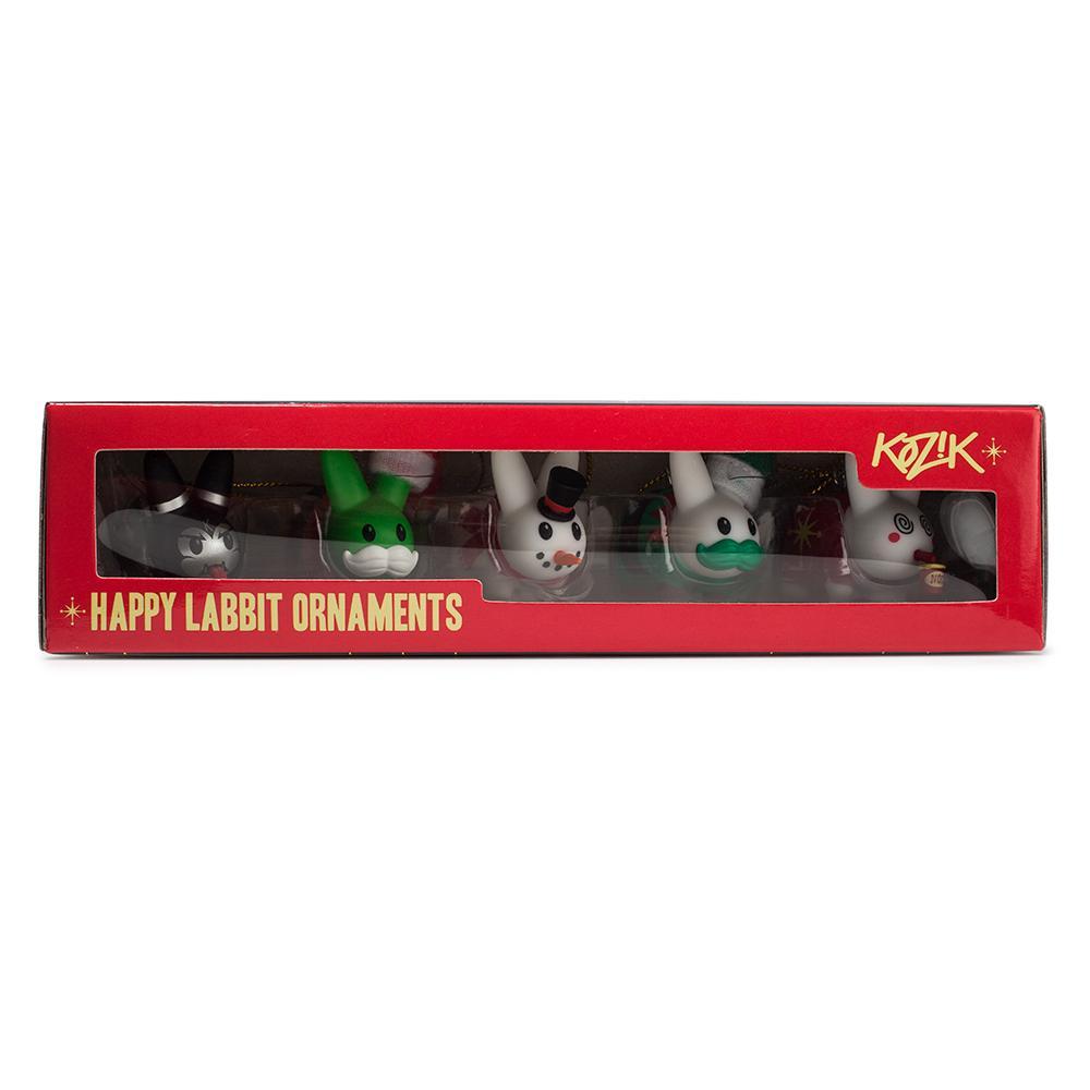 Happy Labbit Christmas Tree Ornaments 5-Pack by Frank Kozik