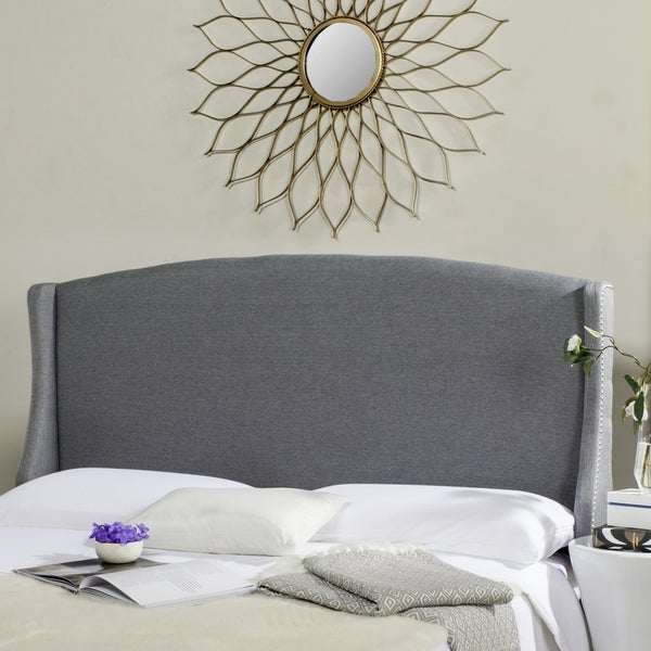 SAFAVIEH Austin Grey Wingback Linen Headboard (Queen) - - 16391392