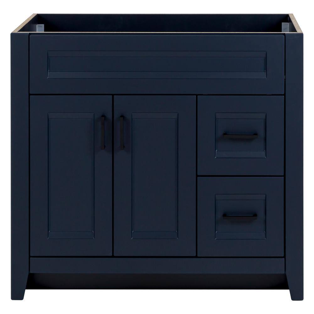 Home Decorators Collection Ridge 36 in. W x 21.6 in. D x 34 in. H Bath Vanity Cabinet without Top in Deep Blue RG36-DB