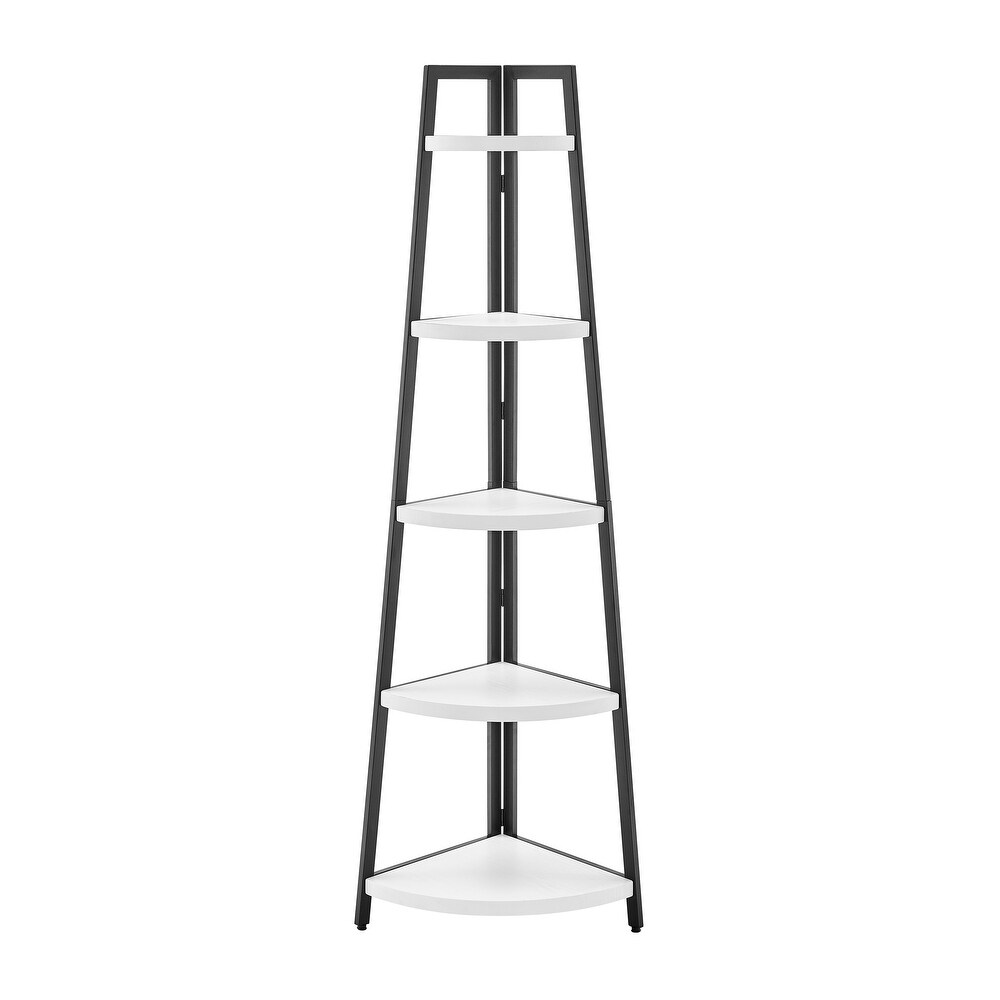 Danya B. Free Standing 5 Tier Pyramid Industrial Corner Shelf