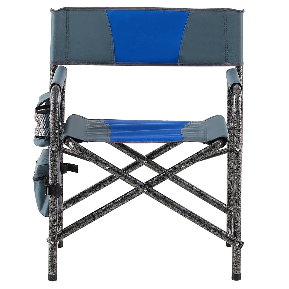 1 piece Padded Folding Outdoor Chair with Storage Pockets Lightweight Oversized Directors Chair