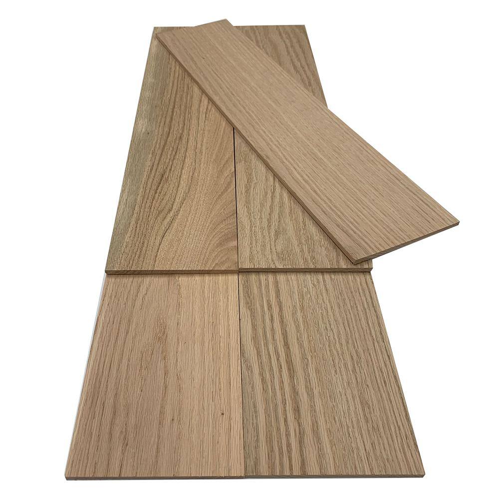 Swaner Hardwood 14 in. x 6 in. x 4 ft. Red Oak S4S Hobby Board (5-Pack) OL224950