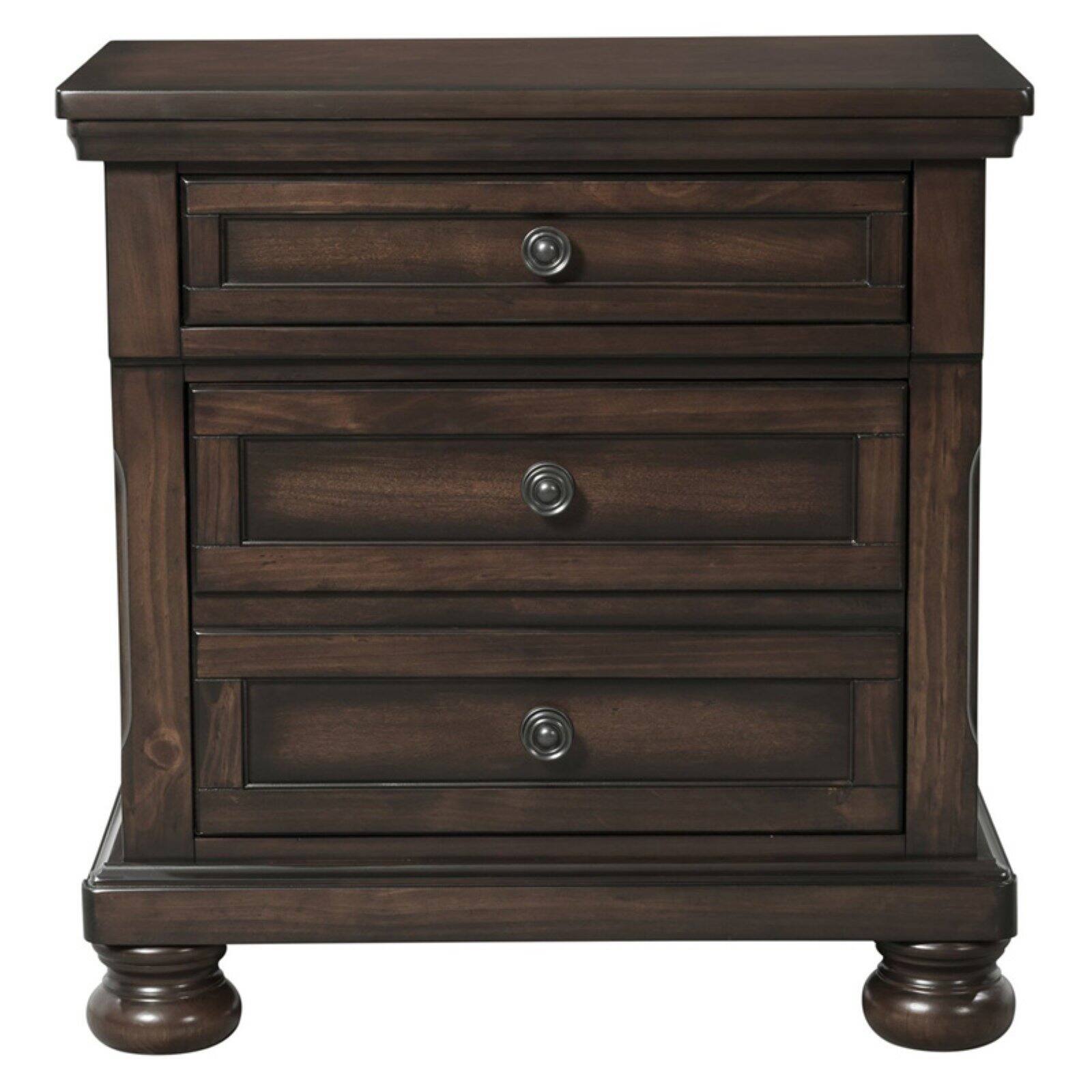 Picket House Furnishings Kingsley Nightstand - Walnut, Pinewood, Traditional