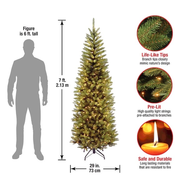 National Tree Company 7 ft. PreLit Kingswood Pencil Christmas Tree