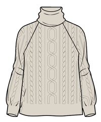 Snuggle Recycled Knitted Polo Neck - Off White