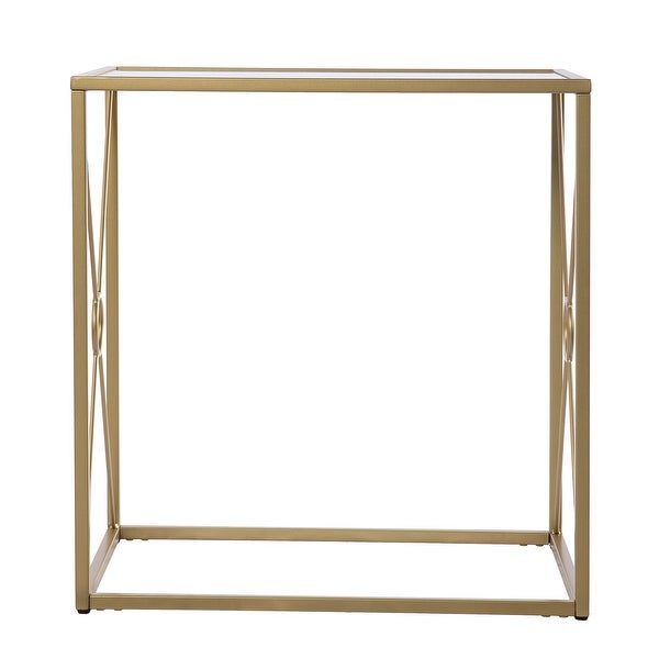 SEI Furniture Lanfranco Transitional Gold Metal Side Table