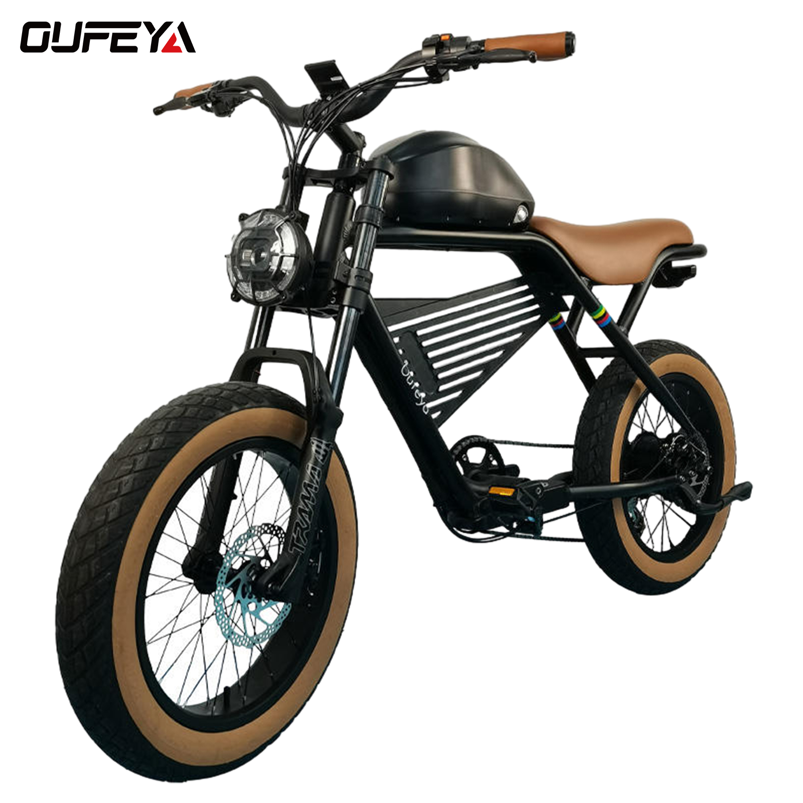 Oufeya vintage mountain city  cycling electric e mtb bike bicycle fat tires ebike elektrische fatbike