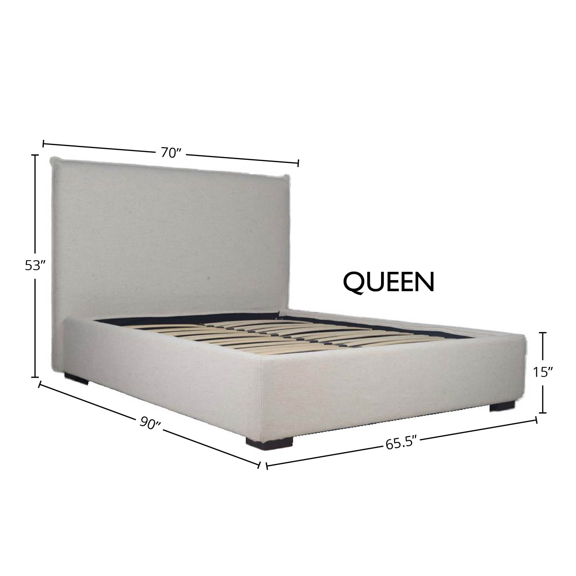 Allure Storage Queen Bed - Maya Oatmeal