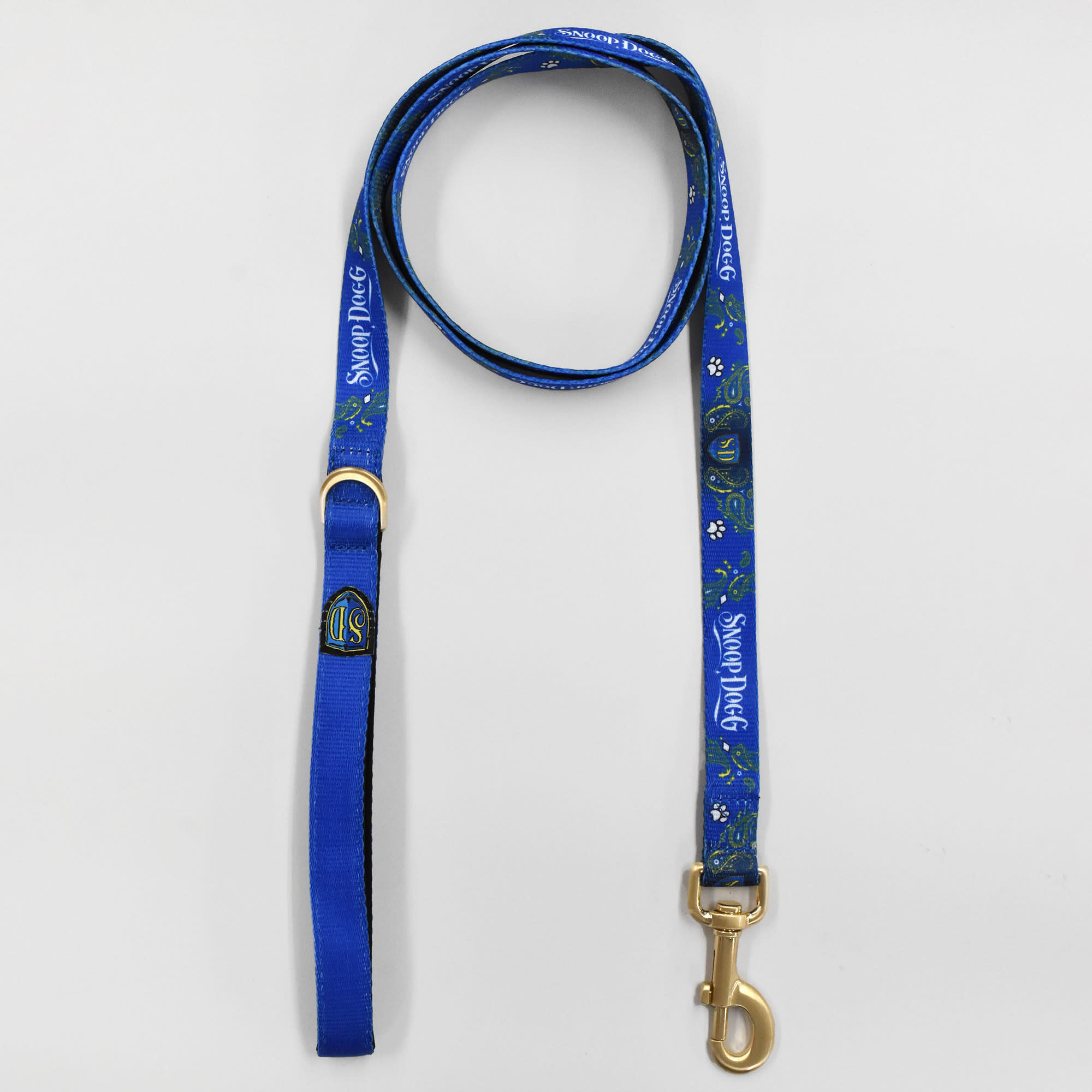 Snoop Doggie Doggs Blue Halftime Deluxe Pet Lead， Small， 5 ft.