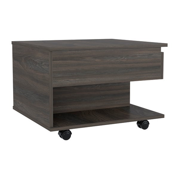 Lift Top Coffee Table with Casters and 1 Shelf for en， Bedroom， or Living Room， Easy Assemble