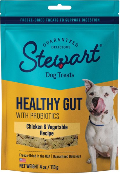 Stewart Healthy Gut Chicken and Vegetables Recipe Grain-Free Freeze-Dried Dog Treats