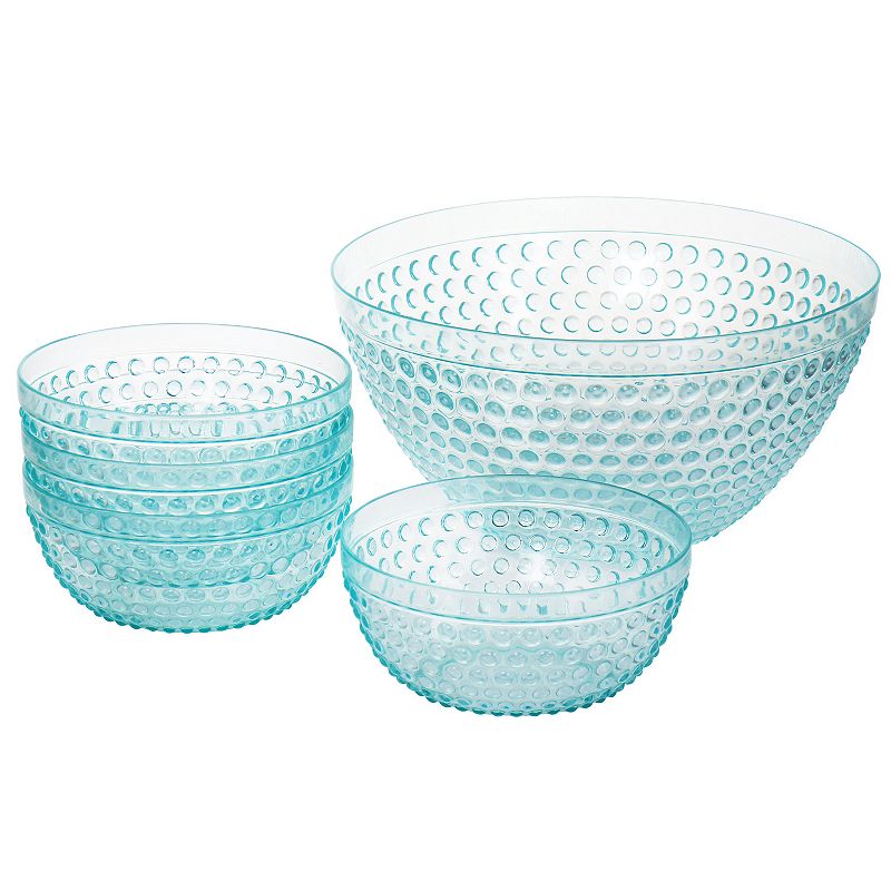 Gibson Home Plastic Bowl Set with Serving Bowl