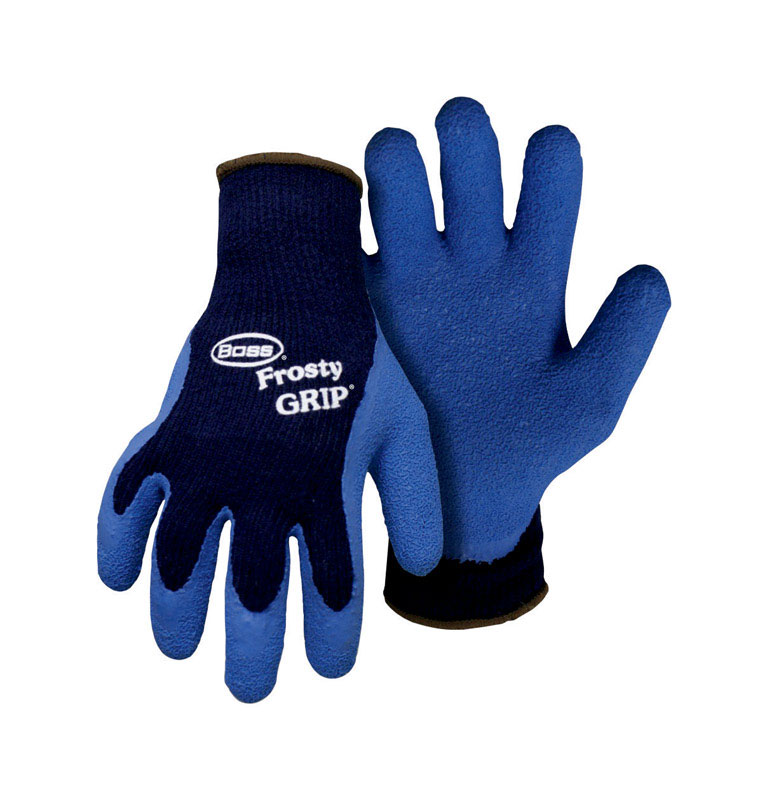 Boss Frosty Grip Men\u0027s Indoor/Outdoor Insulated String Gloves Blue S 1 pair