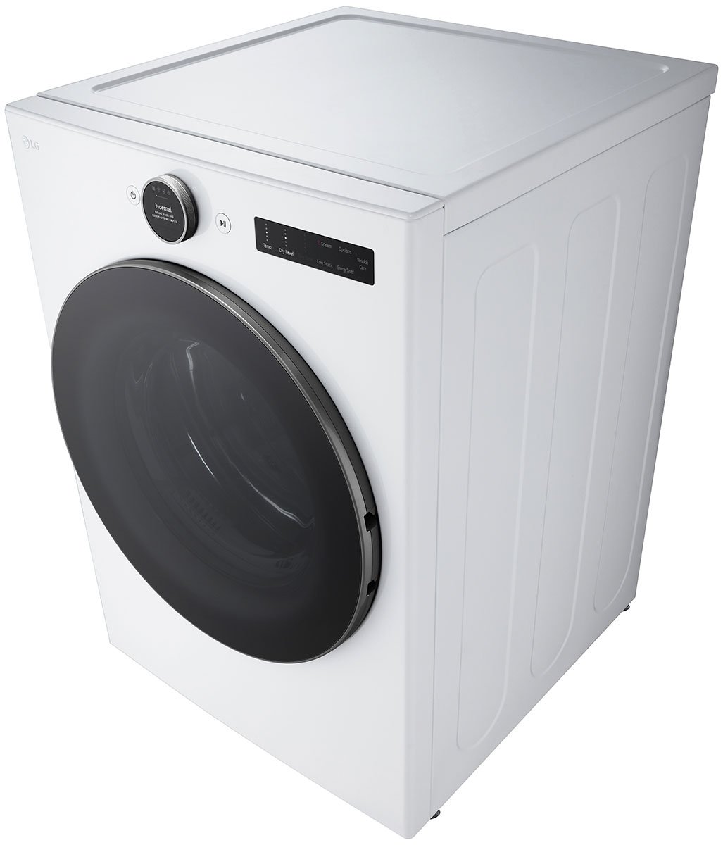 LG 7.4 Cu. Ft. White Smart Front Load Electric Dryer With AI Sensor Dry and TurboSteam