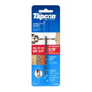 Tapcon 532 in. x 3-12 in. Steel Carbide Tip Masonry Drill Bit 11256