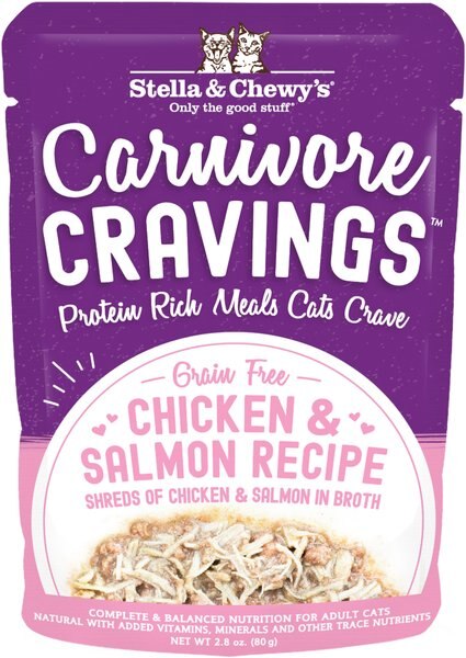 Stella and Chewy's Carnivore Cravings Chicken and Salmon Flavored Shredded Wet Cat Food