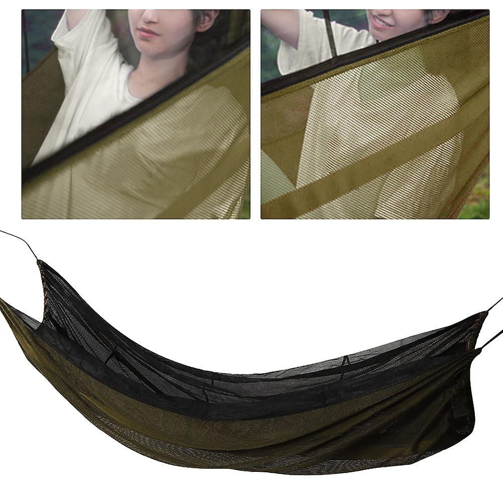 Camping Single Hammock Portable Outdoor Antimosquito Hammock Camping Hiking Backpacking Survivaldark Green