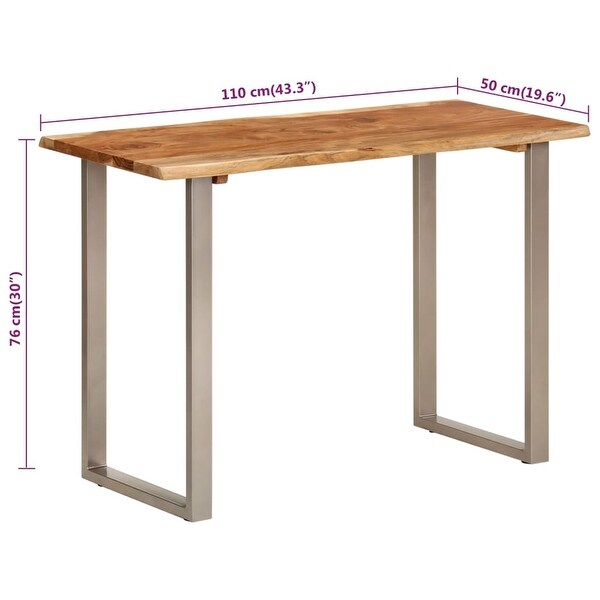 vidaXL Dining Table Dinner Table for Kitchen Dining Room Solid Wood Acacia