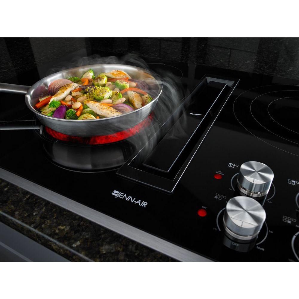 JennAir 36-inch Built-In Electric Cooktop with JX3�Downdraft Ventilation JED3536GS