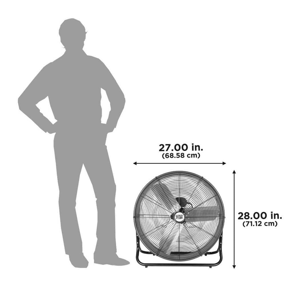 Maxx Air 24 in 3Speed Narrow Profile Tilting Direct Drive Drum Fan