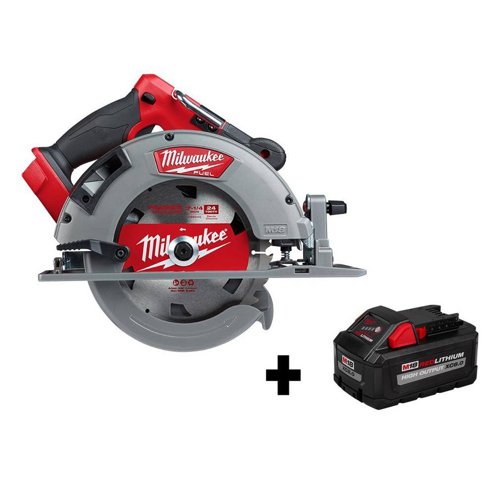 MW M18 FUEL 18V Lithium-Ion Cordless 7-14 in. Circular Saw W HIGH OUTPUT XC 8.0Ah Battery 2732-20-48-11-1880