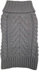 Fabdog Heather Grey Super Chunky Sweater andndash; Pet Empire and Supplies