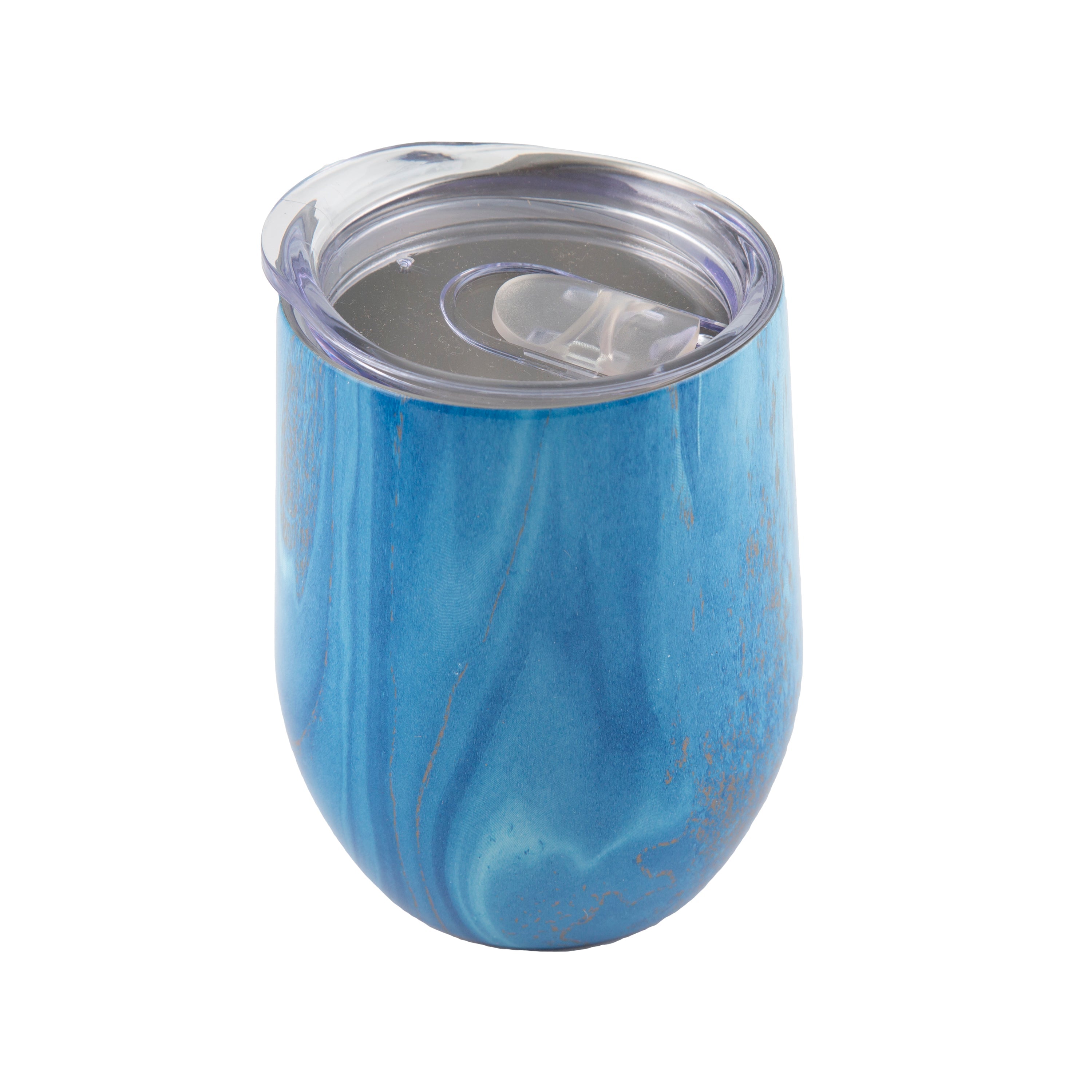 12 Oz Blue Agate Insulated Wine Tumblers, Set Of 2