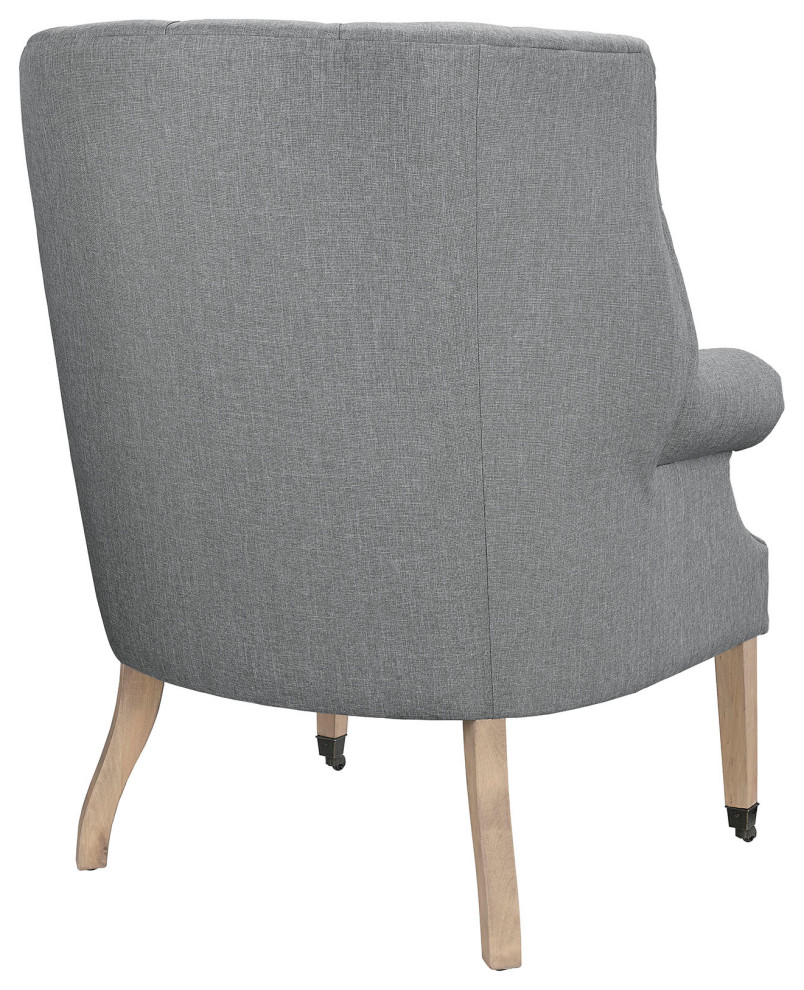 Light Gray Chart Upholstered Fabric Lounge Chair   Contemporary   Armchairs And Accent Chairs   by Trio Supply House  Houzz