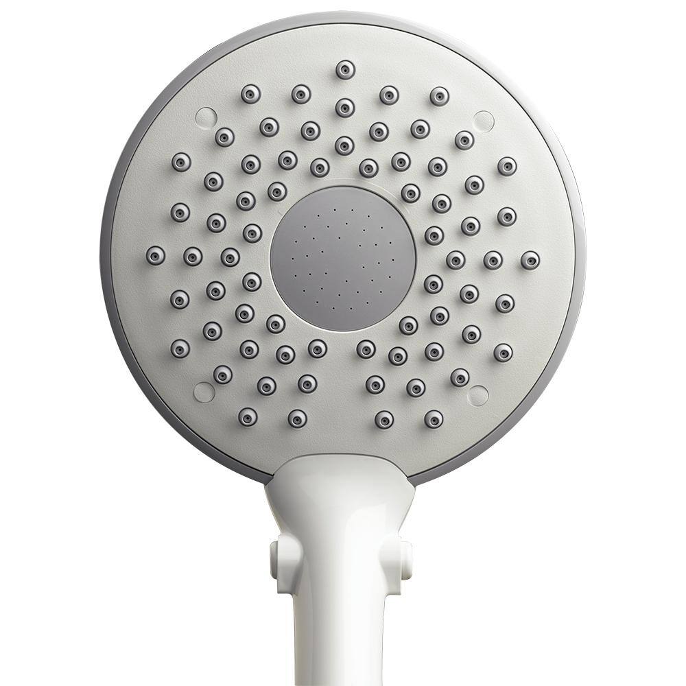 Waterpik 2-Spray 7.8 in. Single Wall Mount Fixed Rain Shower Head in White CF-201E