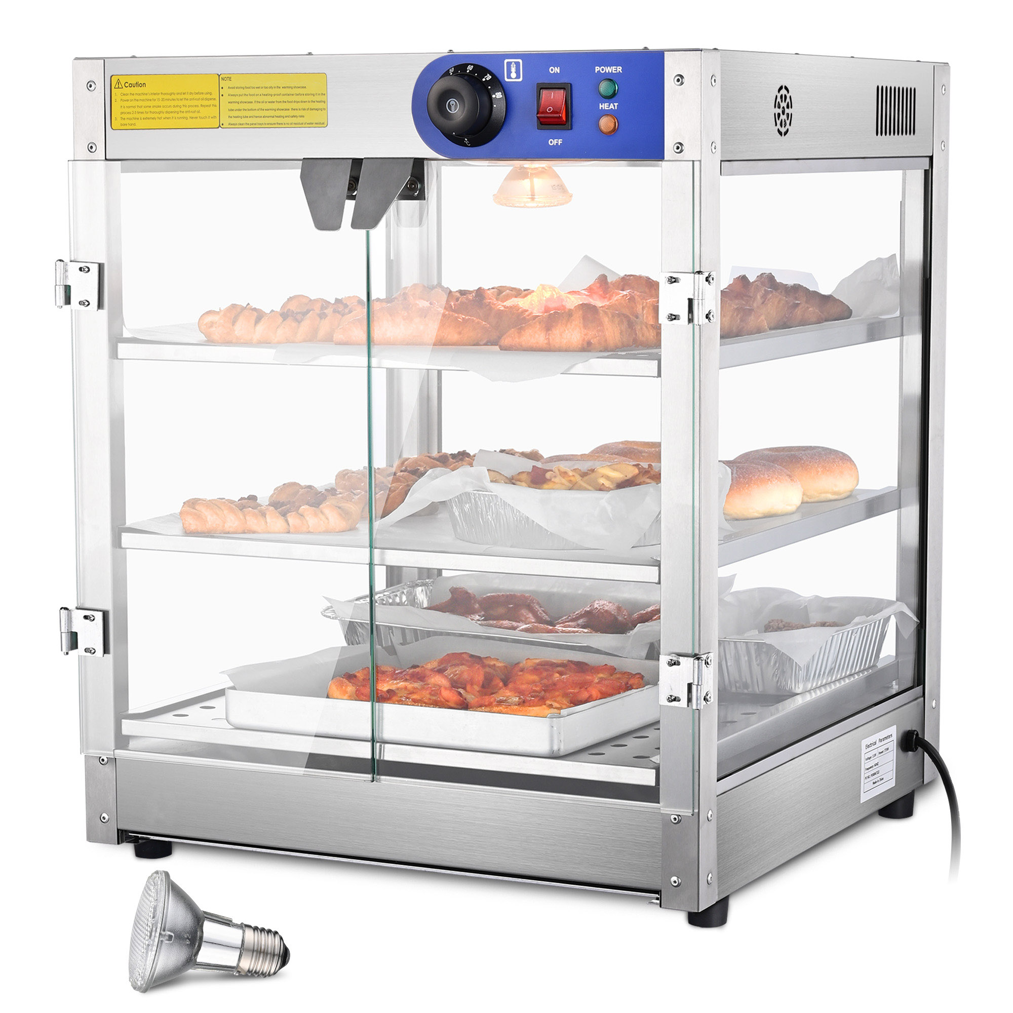 WeChef Commercial Food Warmer 3-Tier 20x20x24