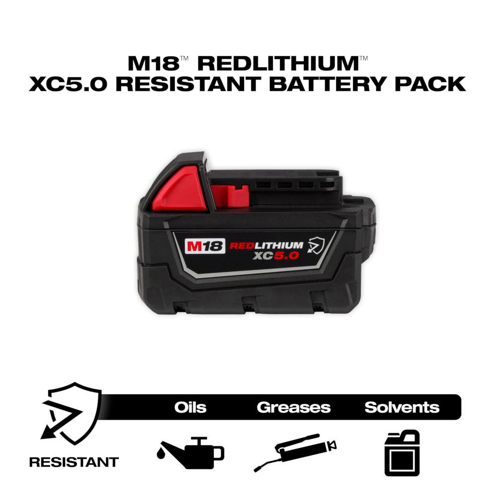 Milwaukee M18 REDLITHIUM XC5.0 Resistant Battery