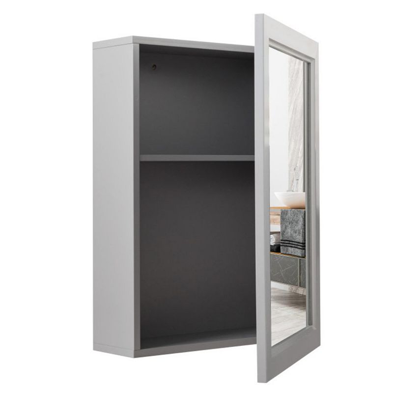 Hivago Wall-Mounted Mirrored Medicine Cabinet-Gray